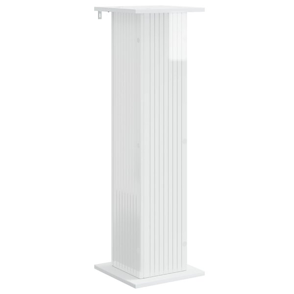 vidaXL Support de Plante Blanc brillant 30 5 x 30 x 100 5 cm