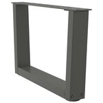 vidaXL Pieds de table basse en forme de V  2 pièces  anthracite  50 x (30-31 3) cm  acier