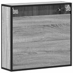 vidaXL Armoire à miroir de salle de bain sonoma gris bois d’ingénierie