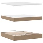 VidaXL Cadre de lit ottoman et matelas cappuccino 160x200cm similicuir
