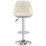 vidaXL Tabourets de bar lot de 2 crème velours