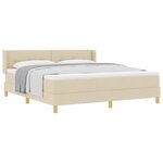 vidaXL Lit à ressorts avec matelas Crème 200 x 180 cm Polyester
