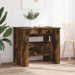 vidaXL Table à dîner 180 x 85 x 75 cm Bois d'ingénierie Chêne fumé