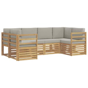 vidaXL Ensemble de canapés d'extérieur 6 pc Blanc et gris clair