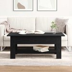 vidaXL Table basse Chêne noir 102 x 55 x 42 cm Bois d'ingénierie