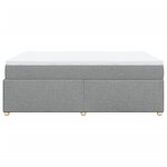 vidaXL Sommier à lattes de lit avec matelas Gris clair 140x190cm Tissu