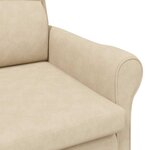 vidaXL fauteuil Crème 76 x 94 x 102 cm Microfibre