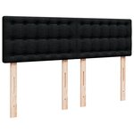vidaXL Sommier à lattes de lit avec matelas Noir 160x200 cm Tissu