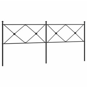 vidaXL Tête de lit de remplacement métal noir 200 cm