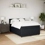vidaXL Sommier à lattes de lit avec matelas Noir 140x200 cm Velours