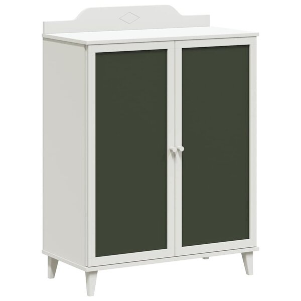 vidaXL Armoire tableau noir avec étagère Blanc Bois d'ingénierie