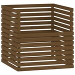 vidaXL Composteur Marron miel 100x100x102 cm Bois massif de pin