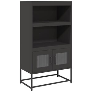 vidaXL Buffet haut noir 68x39x123 cm acier