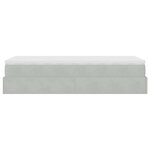 vidaXL Cadre de lit ottoman et matelas gris clair 90x200 cm velours