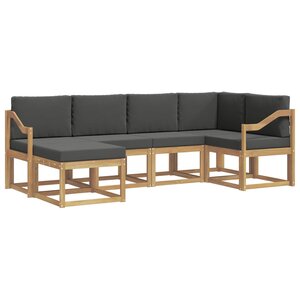 vidaXL Ensemble de canapés d'extérieur 6 pc Blanc et anthracite