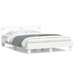 vidaXL Cadre de lit sans matelas blanc 140x190 cm