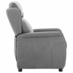 vidaXL Fauteuil inclinable Gris clair 67.5 x 93.5 x 101.5 cm tissu