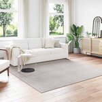 vidaXL Tapis de surface Carré HUARTE Crème 240 x 240 cm Polyester