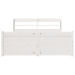vidaXL Cadre de lit avec tête de lit sans matelas blanc 150x200 cm