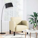 vidaXL Chaise de canapé avec accoudoirs crème 54 cm similicuir
