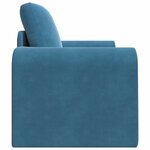 vidaXL Canapé-Lit Bleu 98 x 71 x 83 cm Velours