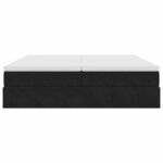 VidaXL Cadre de lit ottoman avec matelas noir 160x200 cm velours