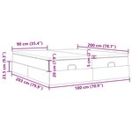 VidaXL Cadre de lit ottoman avec matelas marron foncé 180x200 cm tissu