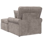 vidaXL Chaise lounge avec jupe Sable 157 x 91 x 91 cm ARES