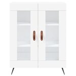 vidaXL Buffet haut Blanc 69 5x34x180 cm Bois d'ingénierie