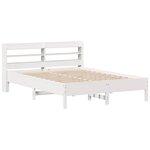 vidaXL Cadre de lit sans matelas blanc 160x200 cm bois de pin massif