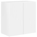 vidaXL Ensemble de meuble TV mural Montage mural 6 Pièces Blanc brillant