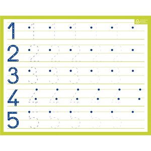 Ardoise rigide effaçable à sec 'Chiffres' 21 x 26 5 cm BOUCHUT