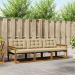 vidaXL Ensemble de canapés d'extérieur 3 pc Naturel et Beige