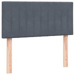 vidaXL Sommier à lattes de lit et matelas gris foncé 90x220 cm velours