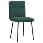 vidaXL Chaises à manger lot de 6 vert foncé velours