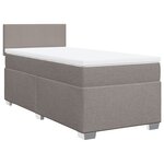 vidaXL Sommier à lattes de lit avec matelas Taupe 80x200 cm Tissu