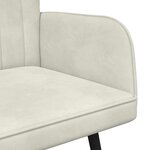 vidaXL Sofa 2 places Crème 115 x 61 x 87 cm Velours (V)