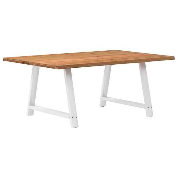 vidaXL Table à manger avec bord naturel 180x100x74cm bois massif chêne