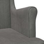 vidaXL Fauteuil Gris foncé Velours