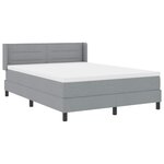 vidaXL Lit Box Spring avec matelas  gris clair  140 x 200 cm