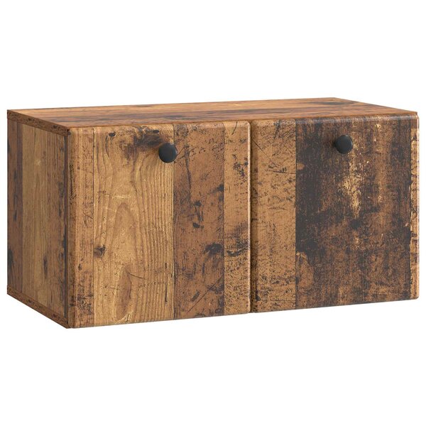 vidaXL Meuble TV mural 59 5 x 31 x 30 cm Bois ancien Bois d'ingénierie