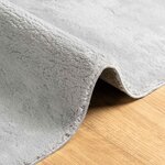 vidaXL Tapis doux à poils moyens et lavable HUARTE Gris 400 x 80 cm