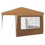 vidaXL Tente de fête pop-up 288 x 288 x 245 cm Beige Tissu Oxford