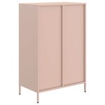 vidaXL Buffet haut rose 68x39x101 5 cm acier