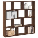 vidaXL Étagère cube murale 12 compartiments chêne marron