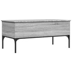 vidaXL Table basse sonoma gris 100x50x45 cm bois d'ingénierie et métal