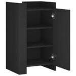 vidaXL Buffet noir 45x35x75 cm bois d’ingénierie