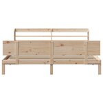 vidaXL Cadre de lit avec tête de lit sans matelas 200x200 cm
