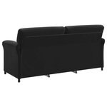 vidaXL Sofa 3 places Noir 198 x 83 x 95 cm Velours