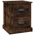 vidaXL Table de chevet chêne fumé 39x39x47 5 cm bois d'ingénierie